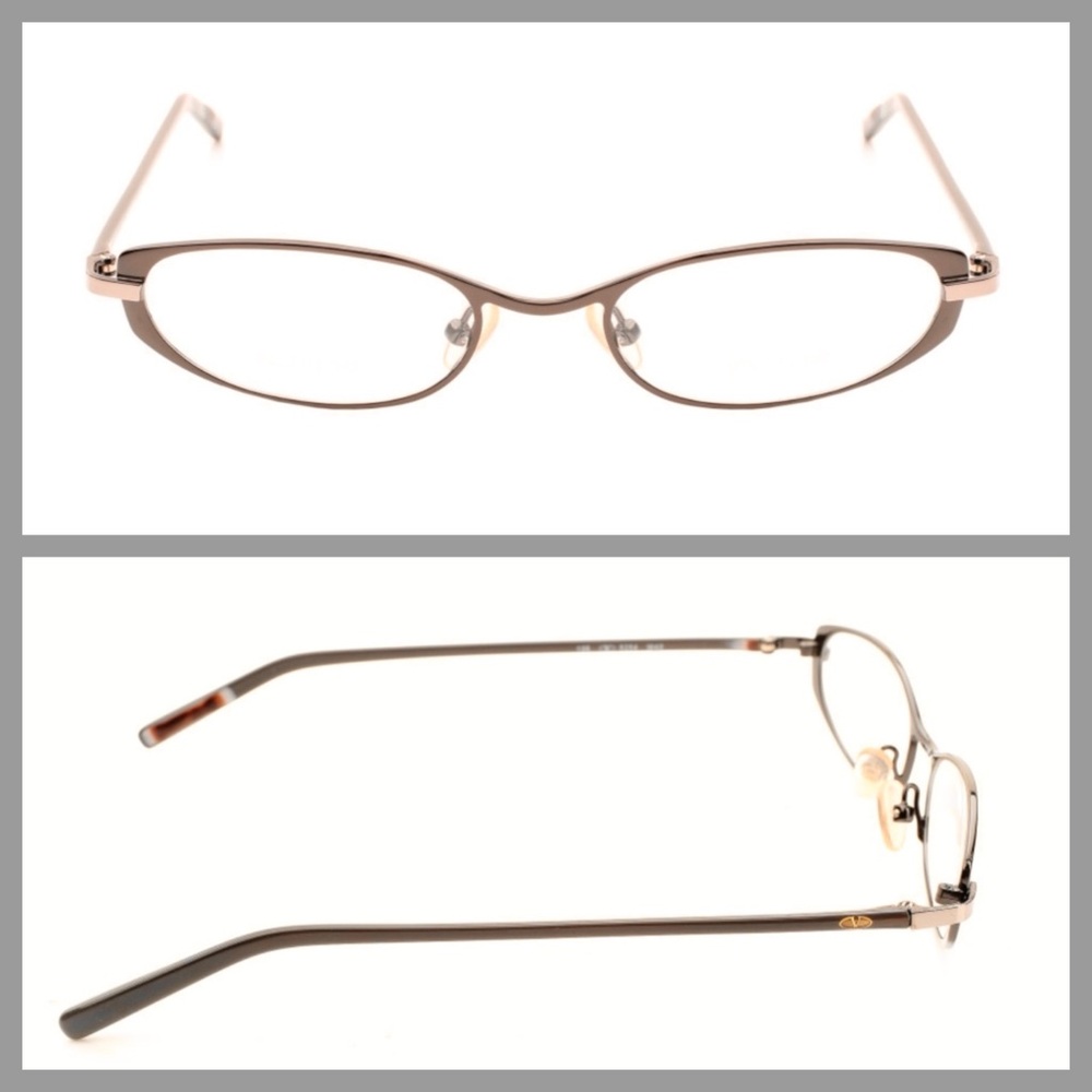 Valentino Authentic Vintage Women's Bronze Metal Eyeglasses with Original Case - Picture 12 of 12